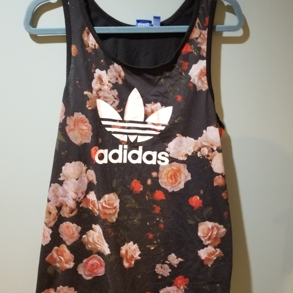 adidas Tops - Adidas Floral Rose Print tank top size XL